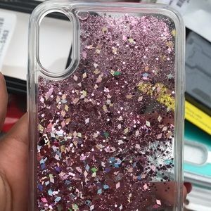 iPhone x glitter case